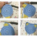 Cute Crocheted Colorful Cat Garland Free Pattern
