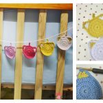 Cute Crocheted Colorful Cat Garland Free Pattern f