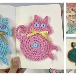 Peeking Cat Butt Coaster Free Crochet Pattern