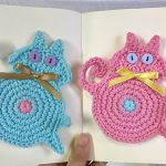 Peeking Cat Butt Coaster Free Crochet Pattern