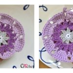 Crochet Hearts Doily Flower Coasters Free Pattern