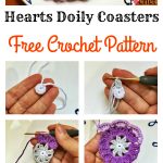 Crochet Hearts Doily Flower Coasters Free Pattern