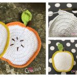 Adorable Apple Dishcloth Free Crochet Pattern