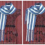 Bruges Lace Scarf with Corkscrew Fringe Free Crochet Pattern