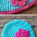Easy Flower Baby Hat Free Crochet Pattern