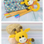 Giraffe Baby Rattle Crochet Free Pattern