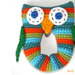 Stripey Owl Baby Rattle Crochet Free Pattern