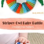 Stripey Owl Baby Rattle Crochet Free Pattern