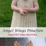 Angel Wings Pinafore Dress Crochet Free Pattern