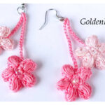 Cherry Blossom Earrings Crochet Free Pattern