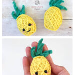 Pineapple Keychain Free Crochet Pattern