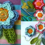 Crochet Flowers and Leaves Free Pattern