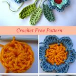 Crochet Flowers and Leaves Free Pattern