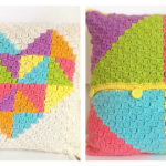 Love Triangle C2C Cushion Crochet Free Pattern