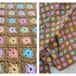 Color Flower Blanket Camo Girl Crochet Free Pattern