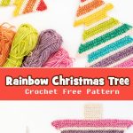 Crochet Rainbow Christmas Tree Free Pattern