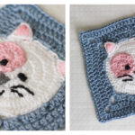 Kitty Cat Granny Square Crochet Free Pattern