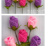 Crochet Origami Rose Flower Free Pattern and Video Tutorial