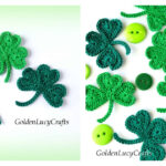 Lucky Clover Leaf Applique Crochet Free Pattern