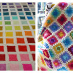 Rainbow Square Blanket Crochet Free Pattern