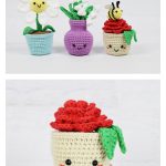 Potted Rose Crochet Pattern