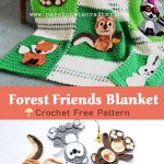Forest Friends Baby Blanket Crochet  Free Pattern