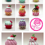 Cupcakes with Swirl Frosting Free Crochet Pattern