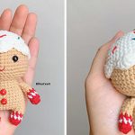 Christmas Gingerbread Man Amigurumi Crochet Free Pattern