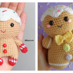 Christmas Gingerbread Man Amigurumi Crochet Free Pattern