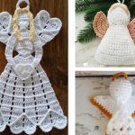 Crochet Granny Square Angel Christmas Ornament Free Pattern