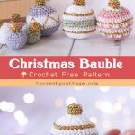 Christmas gold bauble crochet pattern
