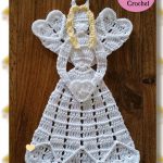 Crochet Granny Square Angel Christmas Ornament Free Pattern
