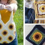 Sunflower Bag Free Crochet Pattern