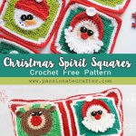 Christmas Spirit Squares Crochet Free Pattern