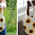 Sunflower Bag Free Crochet Pattern
