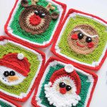 Christmas Spirit Squares Crochet Free Pattern