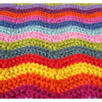 Neat Ripple Rainbow Blanket Free Crochet Pattern