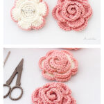 Romantic Rose Brooch Free Crochet Pattern