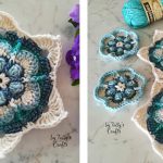 Crochet Tally’s Crafts Blue Lotus Flower Free Pattern