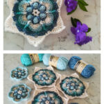 Blue Lotus Flower Free Crochet Pattern