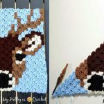 Deer Stag C2C Square Free Crochet Pattern