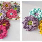 Crochet Easy Flowers Free Pattern