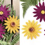 Autumn Gerbera Flower Free Crochet Pattern