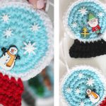 Crochet Christmas Snowglobe ornaments Free Pattern