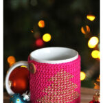 Christmas Cross Stitch Mug Cozy Crochet Free Pattern