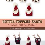 BERNAT BOTTLE TOPPERS, SANTA Crochet Free Pattern
