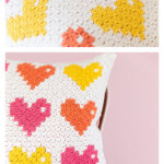 8-bit Love Pillow Free Crochet Pattern