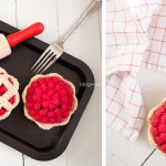 Cherry Pie Food Amigurumi Crochet Free Pattern