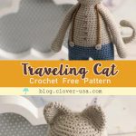 Akihiro the Traveling Cat Amigurumi Free Crochet Pattern