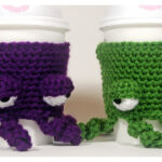 Crochet Grumpy Octopus Coffee Cup Cozy Free Pattern